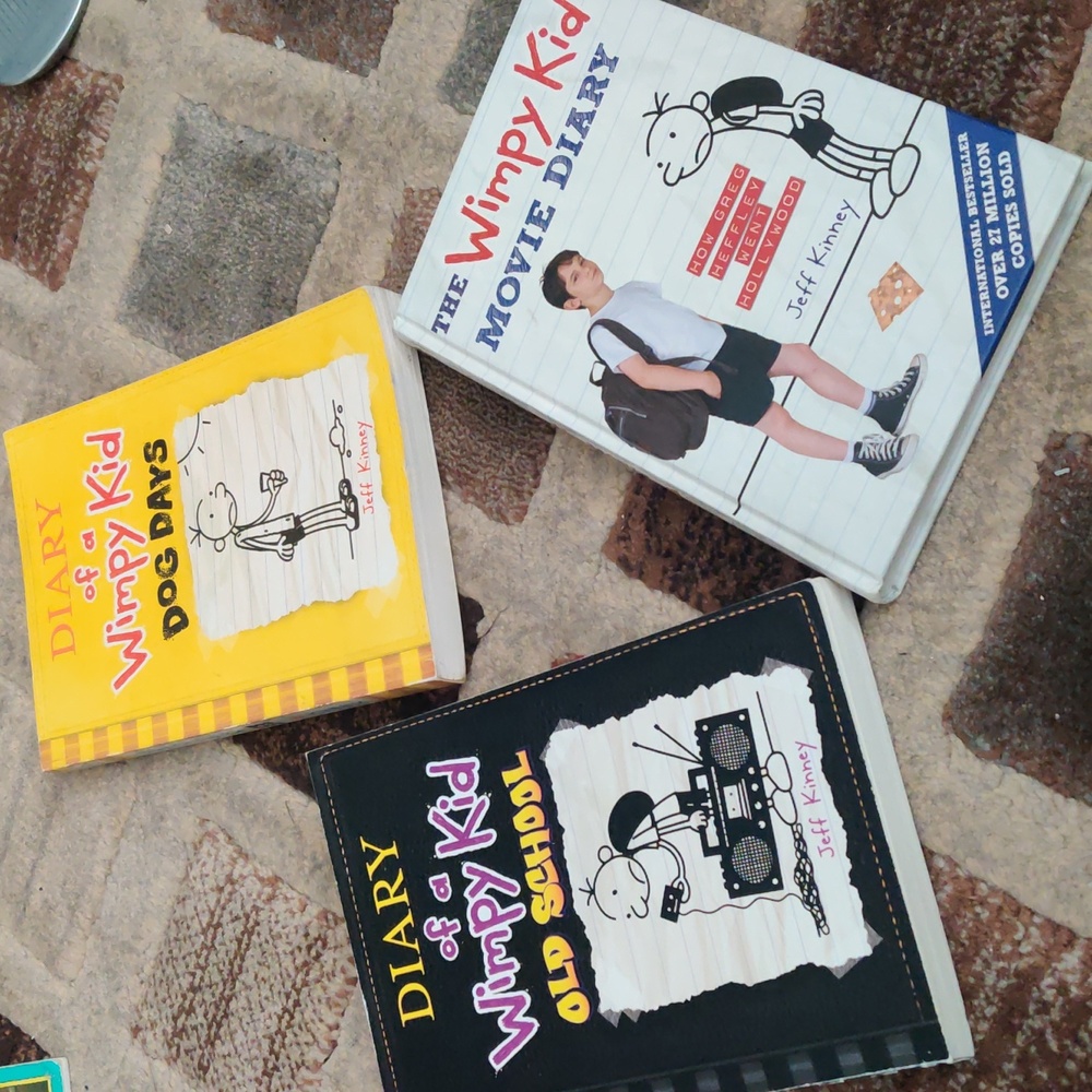 Set of 4 Wimpy kids books for $20